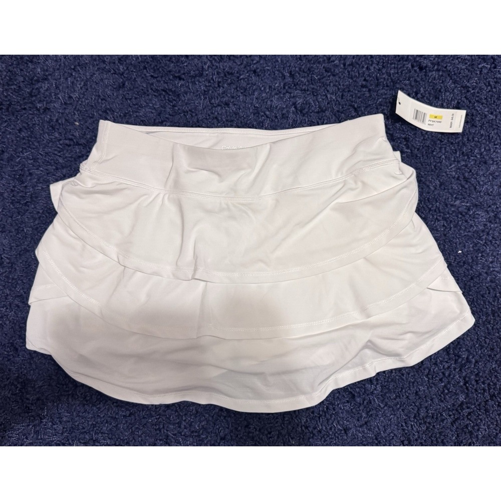 Calvin Klein Performance Women's White Skort Tennis Golf Pull-On Stretch M